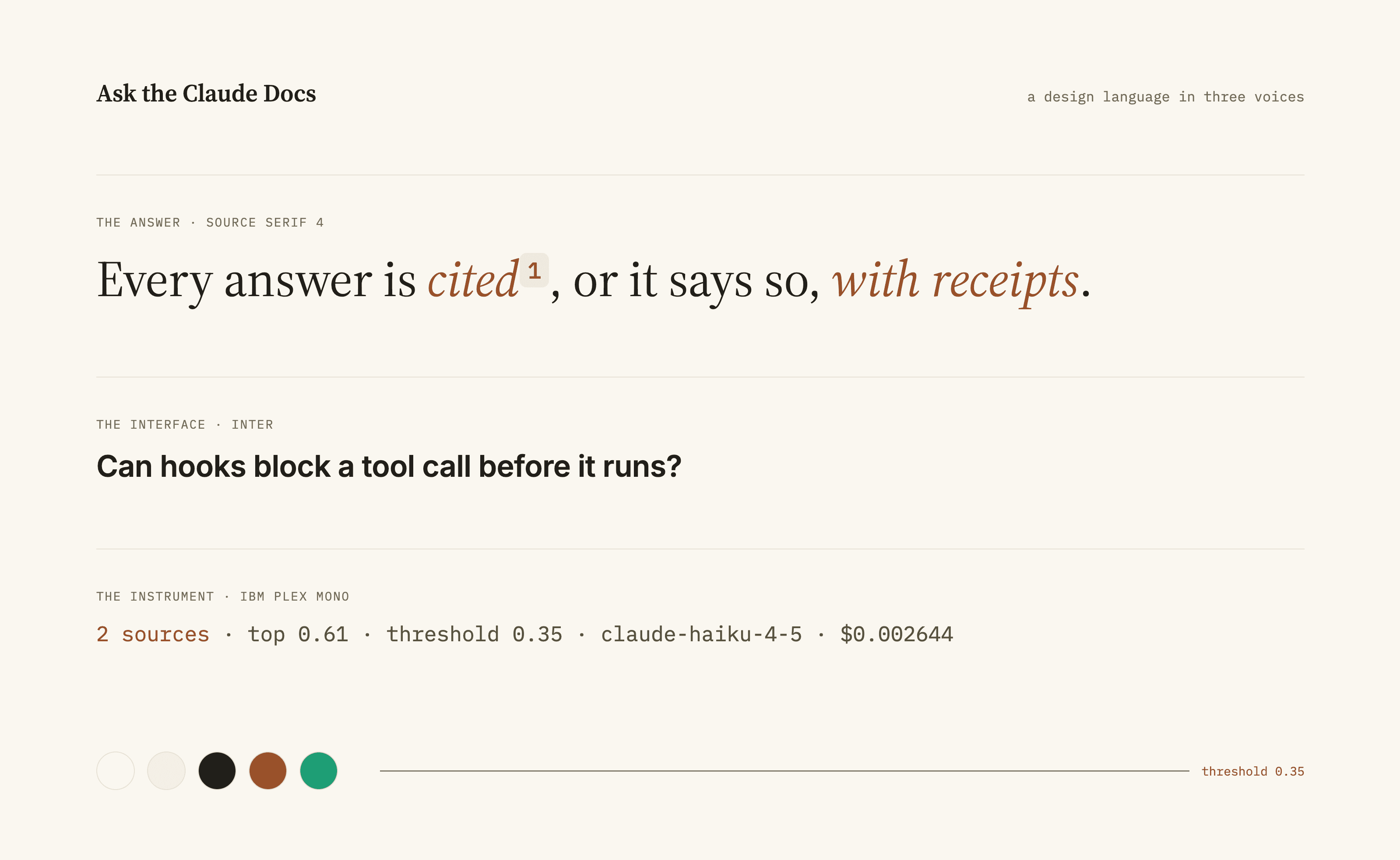 Ask the Claude Docs screenshot